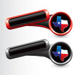 texas lonestar state tilted red and gray banners