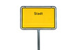 Photo: neutral german town entry sign neutral german town entry sign