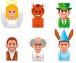 Cartoon people icons