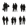 Collection de silhouettes en couple