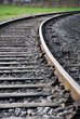 Bahnschienen in der Kurve