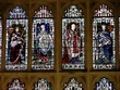 Windows with religious images at Canterbury Cathedral