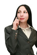 Woman Listening on the phone Woman Listening on the phone