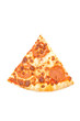 Slice of tasty Italian pizza