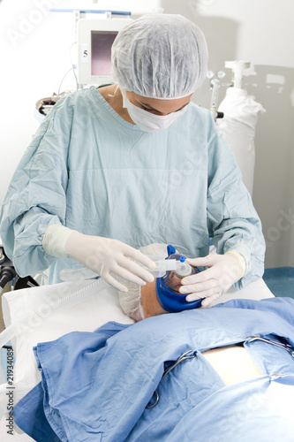 Photo: Preparing for an operation Preparing for an operation
