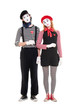 loving couple of mimes loving couple of mimes