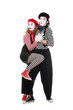 scared couple of mimes