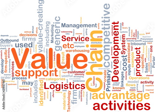 Illustration: Value chain background concept Value chain background concept