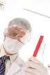Young, confident scientist