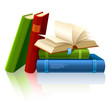group of different books with blank pages group of different books with blank pages