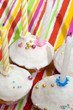cakes with candles