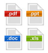pdf, ppt, doc and xls documents