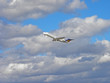 Flugzeugstart bei starkem Wind