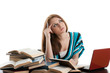 Female student prepare for examination Female student prepare for examination