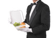 Butler with Take-out Food Container Butler with Take-out Food Container