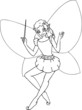 Illustration: Colouring fairy Colouring fairy