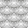 Pattern from stars and flowers