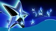 Flying blue stars
