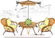 open-air cafe