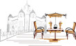 open-air cafe