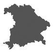 Karte von Bayern - freigestellt