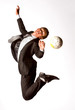 Businessman with Soccer Ball