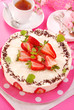 cheesecake with strawberry cheesecake with strawberry