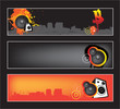 urban music website banner set urban music website banner set