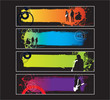 rock music band website banner set rock music band website banner set