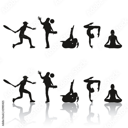 Vecteur : Silhouettes de sportifs Silhouettes de sportifs
