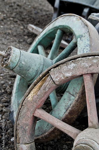 Photo: Old cart wheels Old cart wheels