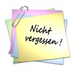 haftnotiz nicht vergessen