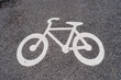 A bike marking on asphalt A bike marking on asphalt