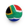 Fußball Südafrika (mit Freistellungspfad/clipping path)