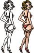 Girl to remove cloth stood in one negligee.
