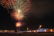 Salute from Spit of Vasilyevsky Island.Saint-Petersburg