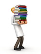 doctor with a stack of books