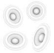 4 woofers sound system speakers