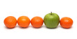 different concepts with mandarins and apple different concepts with mandarins and apple