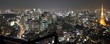 Illuminated Tokyo City in Japan at night from high above
