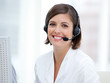 Foto: Portrait of a pretty customer agent at work Portrait of a pretty customer agent at work