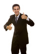 Businessman celebrating
