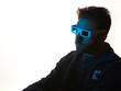 3D blue Cinema