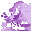 Violet map of Europe