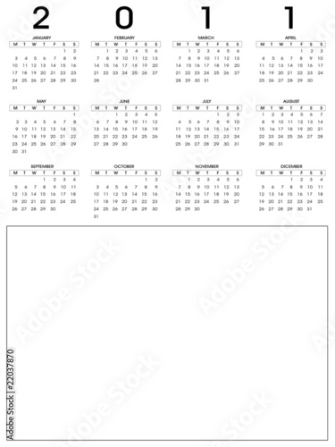 Blank 2011 Calendar on 2011 Calendar With Blank Space For Your Photo Or Publicity    Morena