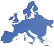 Karte von Europa - freigestellt