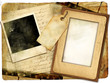 retro background with frames and old letters
