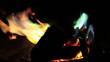 Fire Burning with Rainbow of Colors