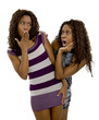 Twins expressing surprise