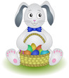 Hare with a basket of eggs